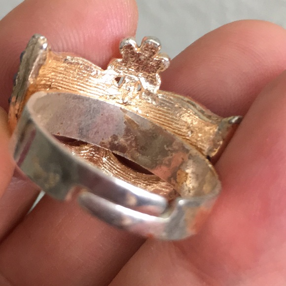 🖤Vtg Venetian mask design ring - Picture 8 of 13